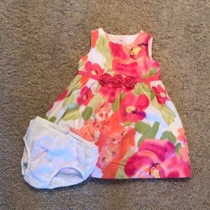 12-18m Dressed Up by Gymboree dress & diaper cover
